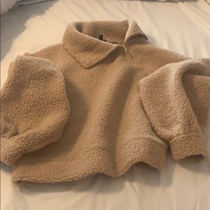 Express Cozy Zip Sherpa Sweatshirt 🤍